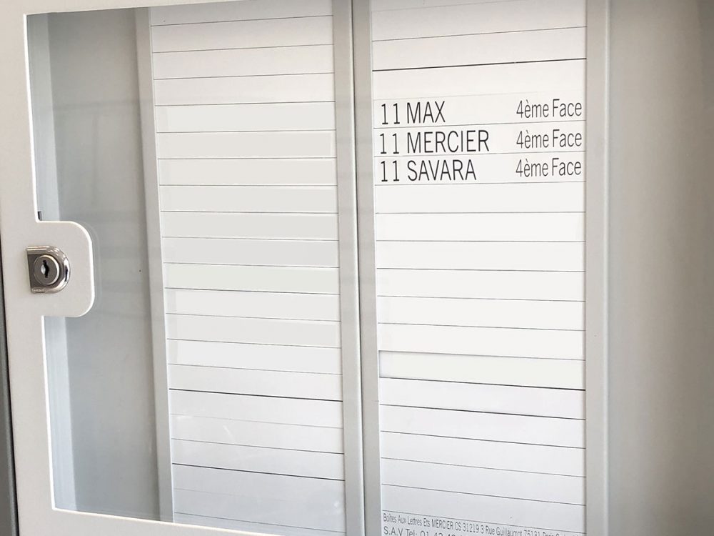 3 étiquettes de tableau 3 noms